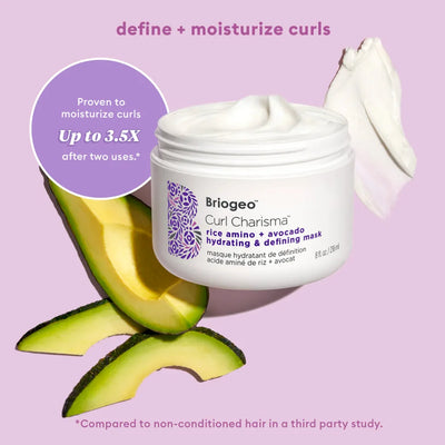 Briogeo Curl Charisma Defining Mask is a weekly protein-free curl-enhancing hair mask proven to increase hair moisture after two uses.* 3x award winner!  ShopNorthAuthentic (3)