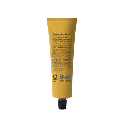 Oway Glimmering Bond strong hold clear hair gel with a high shine finish. ShopNorthAuthentic