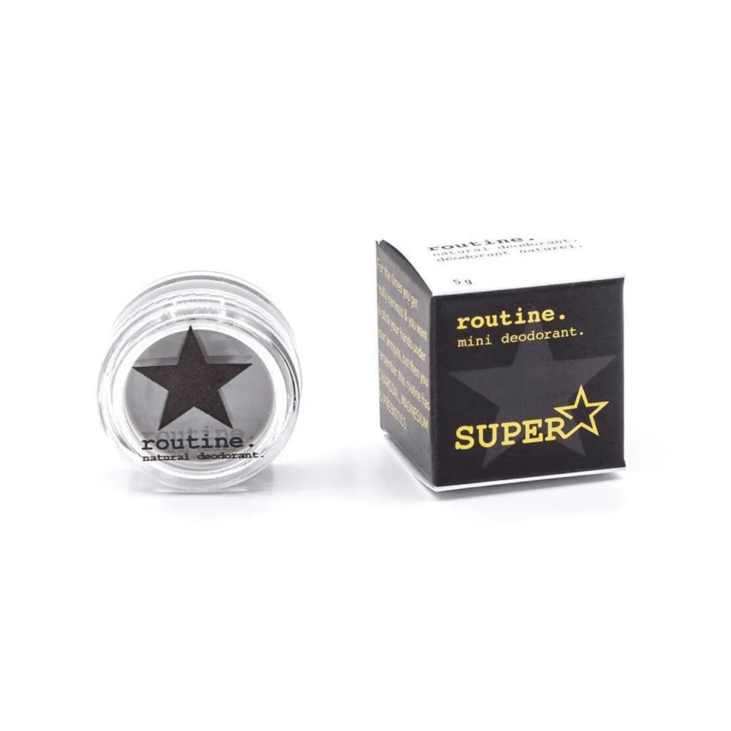 Routine Inc Superstar Deodorant is the best natural deodorant on the market. The charcoal based formula detoxifies while combating odor. Aluminum free, Zero waste, eco-friendly, sustainable (1)