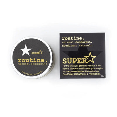 Routine Inc Superstar Deodorant is the best natural deodorant on the market. The charcoal based formula detoxifies while combating odor. Aluminum free, Zero waste, eco-friendly, sustainable (2)